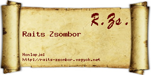 Raits Zsombor névjegykártya
